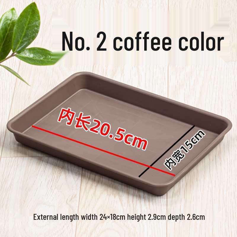 Thickened Rectangular Plastic Flower Pot Tray - Large Water Catching Mat for Bonsai