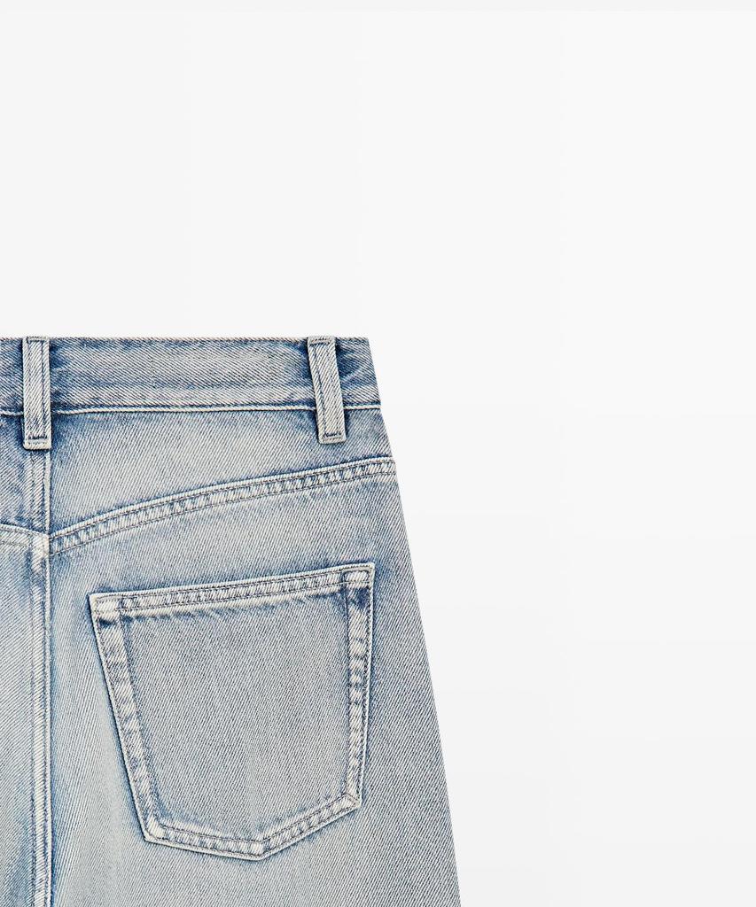 Masimodutti High-Waisted Wide-Leg Jeans