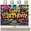 Hip Hop Graffiti Birthday Backdrop 1pc - Polyester Party Decor