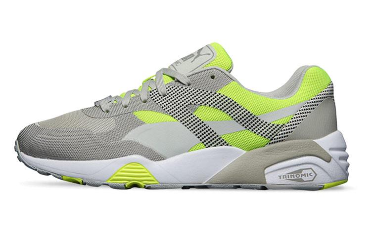 PUMA R698 Progressive Lace Up Running Shoes Grey/Green 362046-02 40