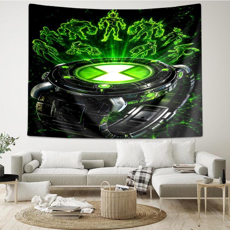 Ben Alien Force Tapestry, Unique Design Tapestry, Wall Decor for Bedroom,Livingroom, Playroom,Heartwarming Fan Holiday Gifts