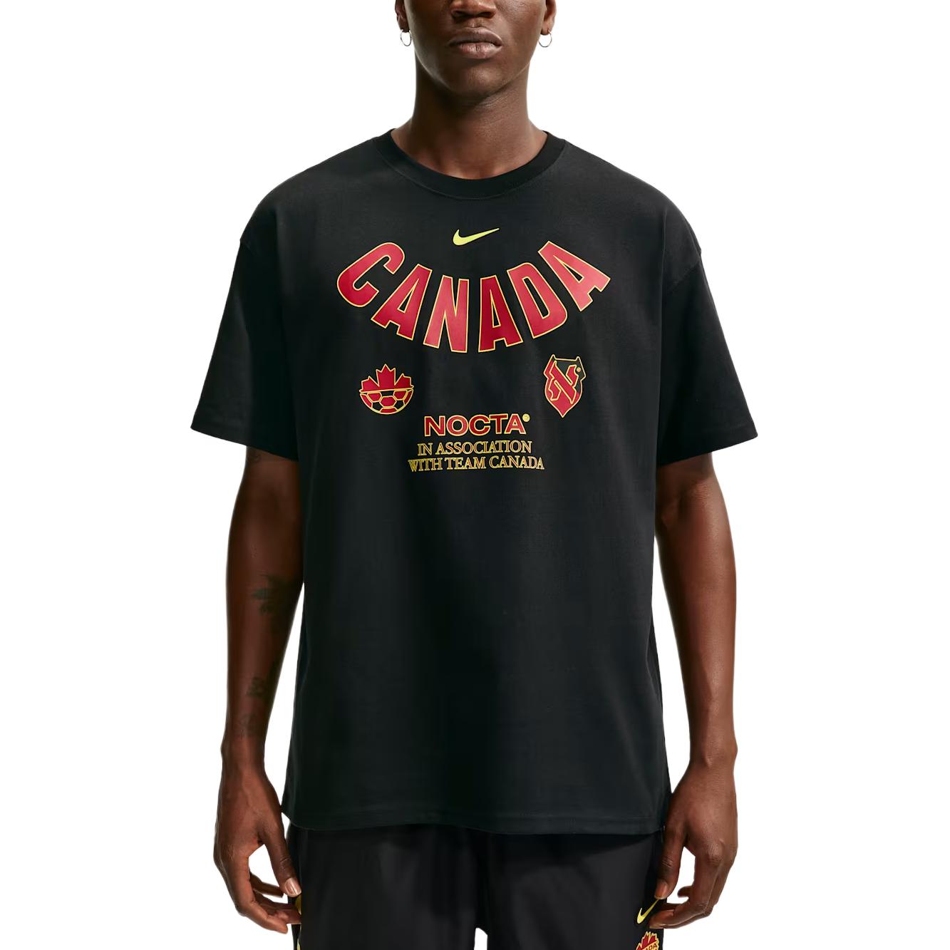 Nike Men's × Canada Team X Nocta Collaboration Round Neck Pullover Sports Short Sleeve T-Shirt T-Shirt Ii6475-010 Cm