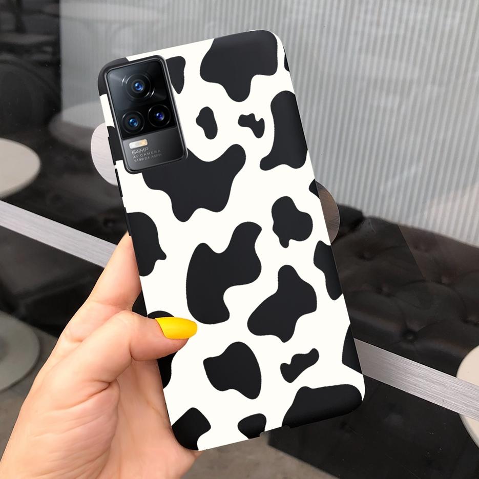 Vivo V21 Kılıfı Vivo V21e Yumuşak Silikon Sevimli Çizgi Film Çiçekli Arka Kapak Telefon Kılıfı Vivo V21 V 21 E İçin Fundas VivoV21 Çantalar Capa