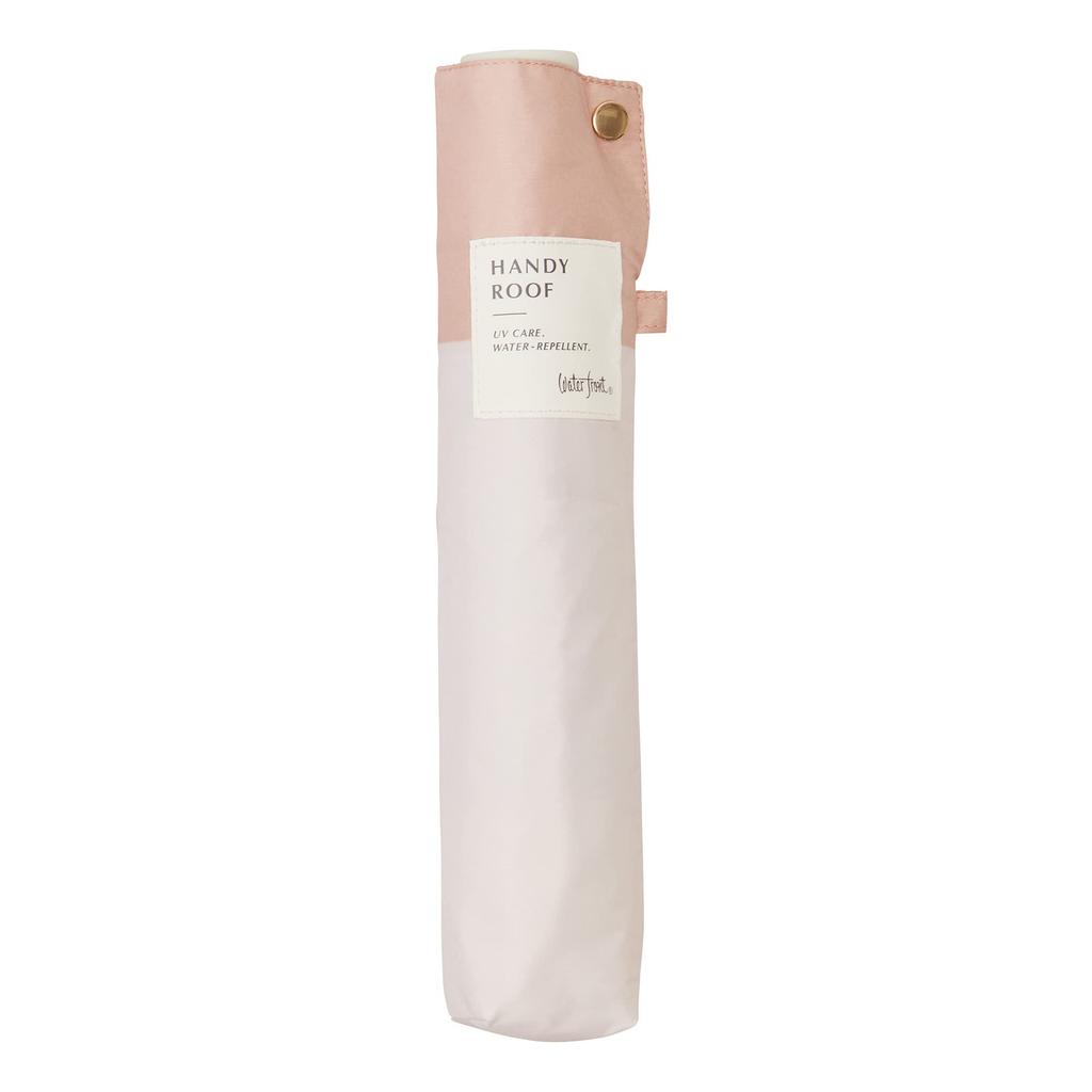 Waterfront Folding Umbulatio Handy Roof Bicolor Latte 60cm x 106cm Ultra Umbrella, Beige, Diameter, Water-Repellent, Lightweight, Women's,