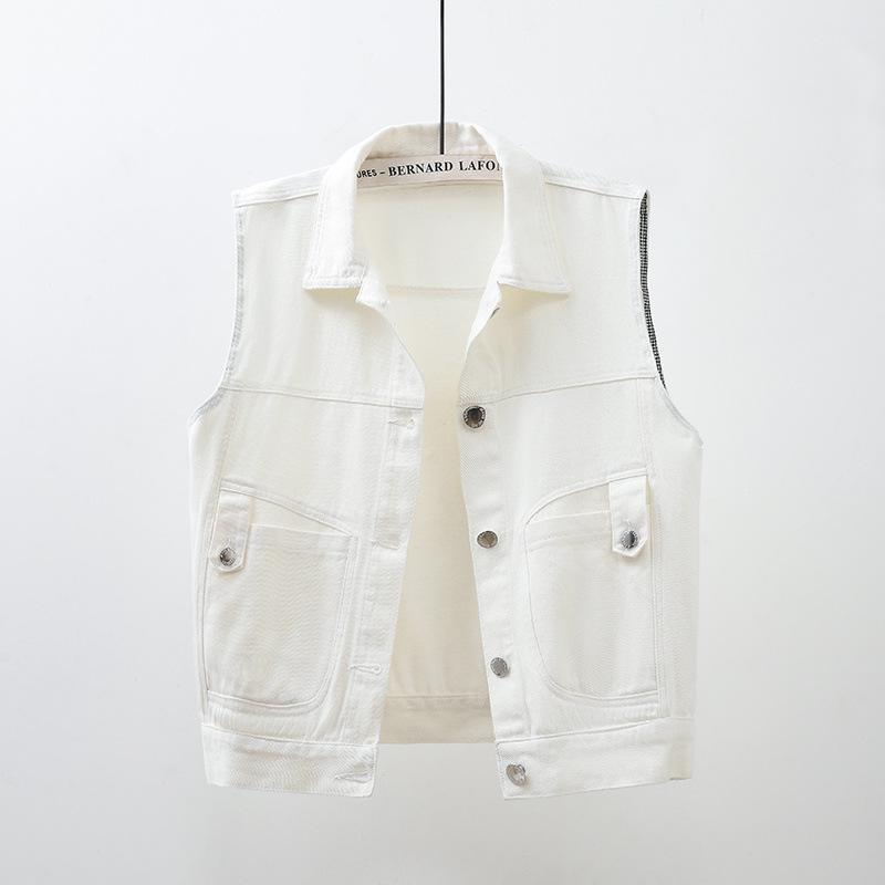 Vestă Denim Trendy pentru Femei - Subțietoare, Elegantă & Versatilă pentru Primăvară/Toamnă, Culori Multiple