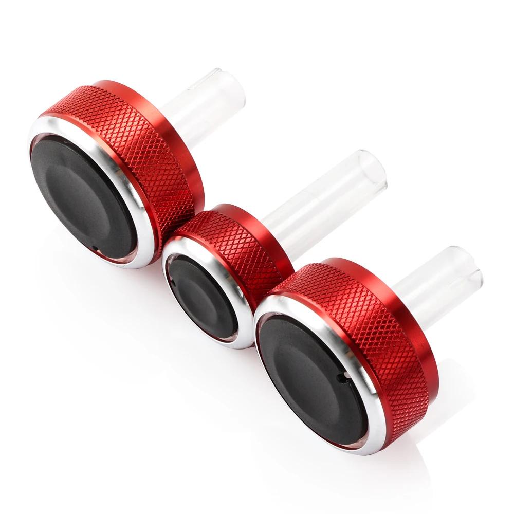 3 шт. ручка переключателя управления теплом кондиционера автомобиля, ручка кондиционера для SEAT Arosa Leon MK1 Toledo MK2 1M красный