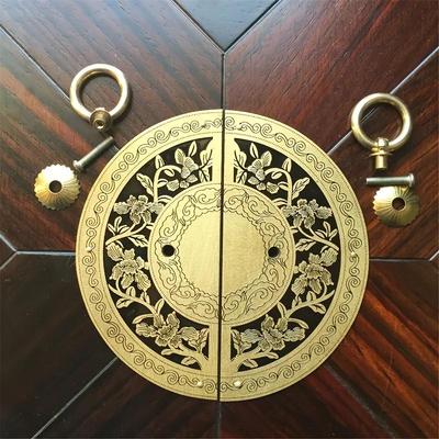 Vintage Cabinet Door Lock Handles In Polished Brass - Elegant Upgrade, Easy To Install Hardware Included, with Mounting Screws