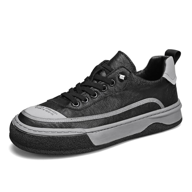 

Кожаные повседневные туфли-оксфорды ручной работы, кроссовки для отдыха на природе, удобные мужские кожаные туфли, мужская мода, горячая распродажа, обувь для вождения 44 чёрный