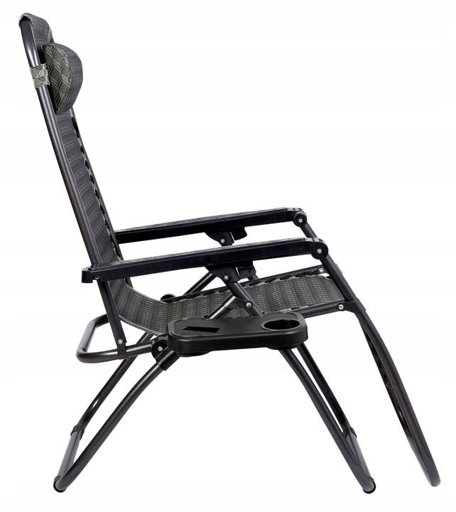 Orion Zero Gravity Garden Lounger Brown Herringbone