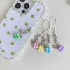 Multipurpose Lucky Charm Keychain Four Leaf Clovers Design Phone Hanging Ornament For Phone Accessories Gifts