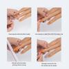 2pcs Nail Art Practice Hand Bendable Joints Silicone Nail Training Hand with Suction Cup Stand Nail Tips
