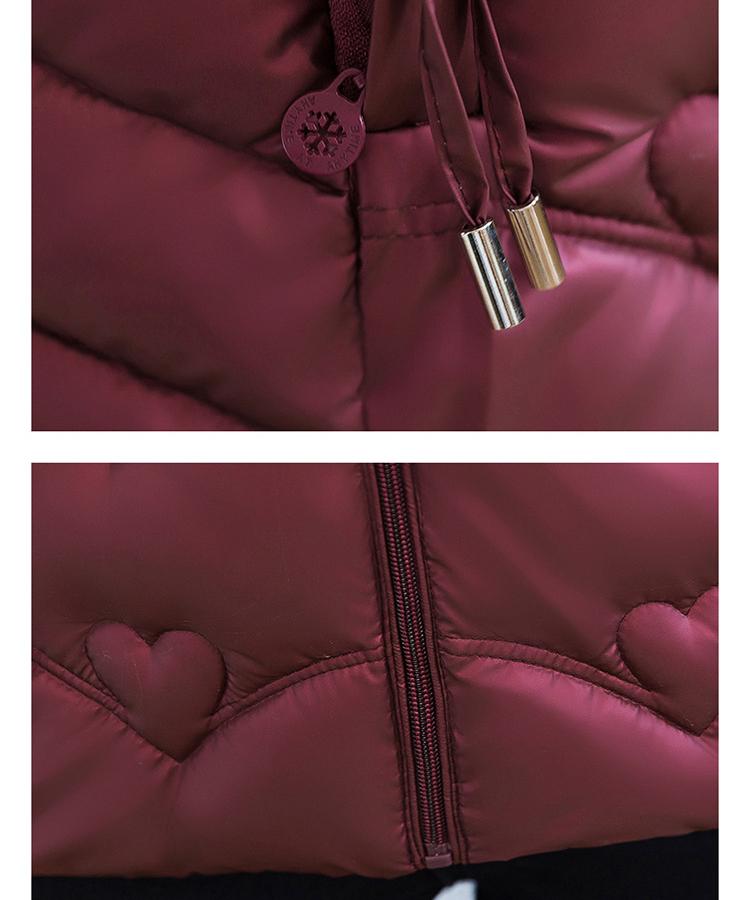 Damenjacke für Herbst und Winter, einfarbig, mit Kapuze, schmale Passform, dick, warm, kurz