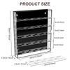 Five Layer Acrylic Display Rack Acrylic Badge Organizer Large Capacity Transparent Coin Display Case with Magnetic Door Decor