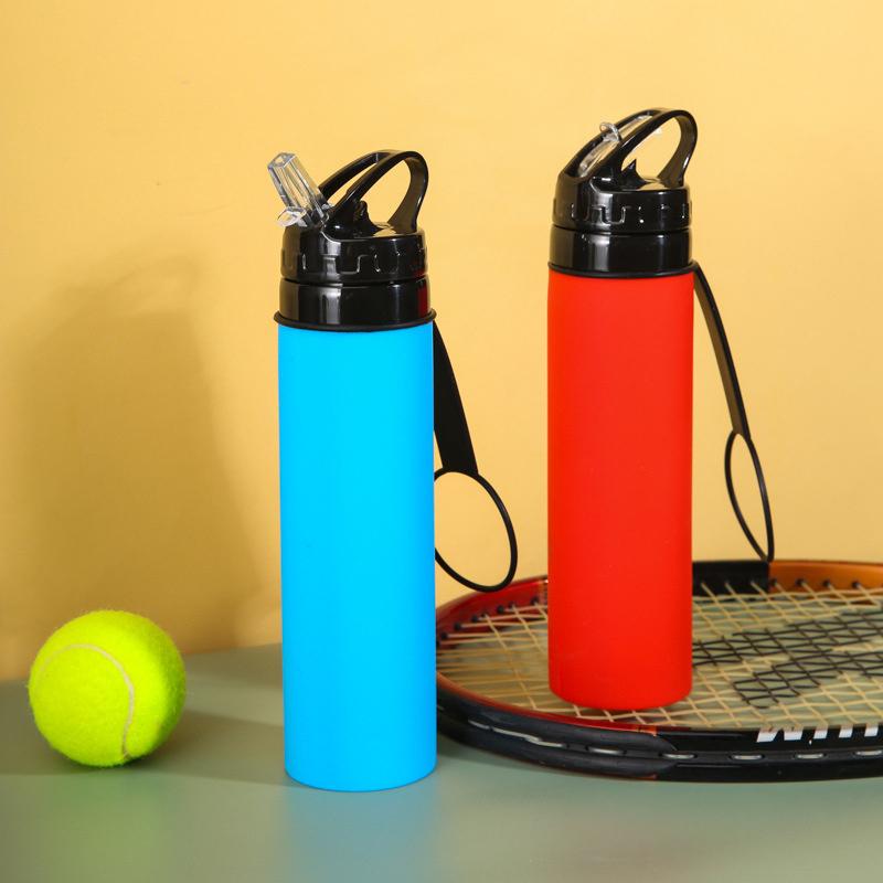 600ml Dětský pohár Opakovaně použitelná silikonová sportovní láhev Měkká skládací Pro domov kancelář