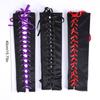 Sweet Long Ribbon Gloves Lolita Elastic Half Finger Gloves Elbow Long Cloth Women Gloves Prom Dress