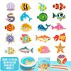 Fishing Toys Children'S Magnetic Fish Wooden Toddler Barreled Marine Animal Cognitive Interactive Toys, Fishing Games