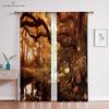 Window Blinds Curtains for Living Room, Forest Jungle Tree, Natural Scenery, Landscape, Thin, Waterfall, Kitchen, Bedroom,