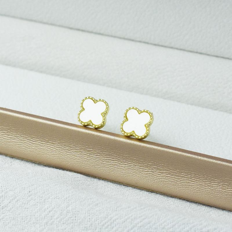 Kolczyki Koniczynki Czterolistnej Net Red Temperament Małe Proste Dzikie Nowe Kolczyki Kolczyki Damskie