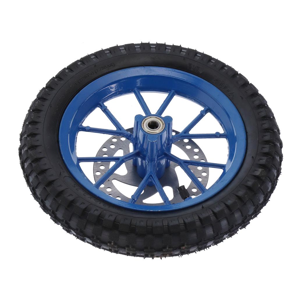 Gummi-Vorderradreifen 12,5x2,75in Scheibenbremse Kettenradschrauben für 47cc 49cc 2-Takt Mini Dirt