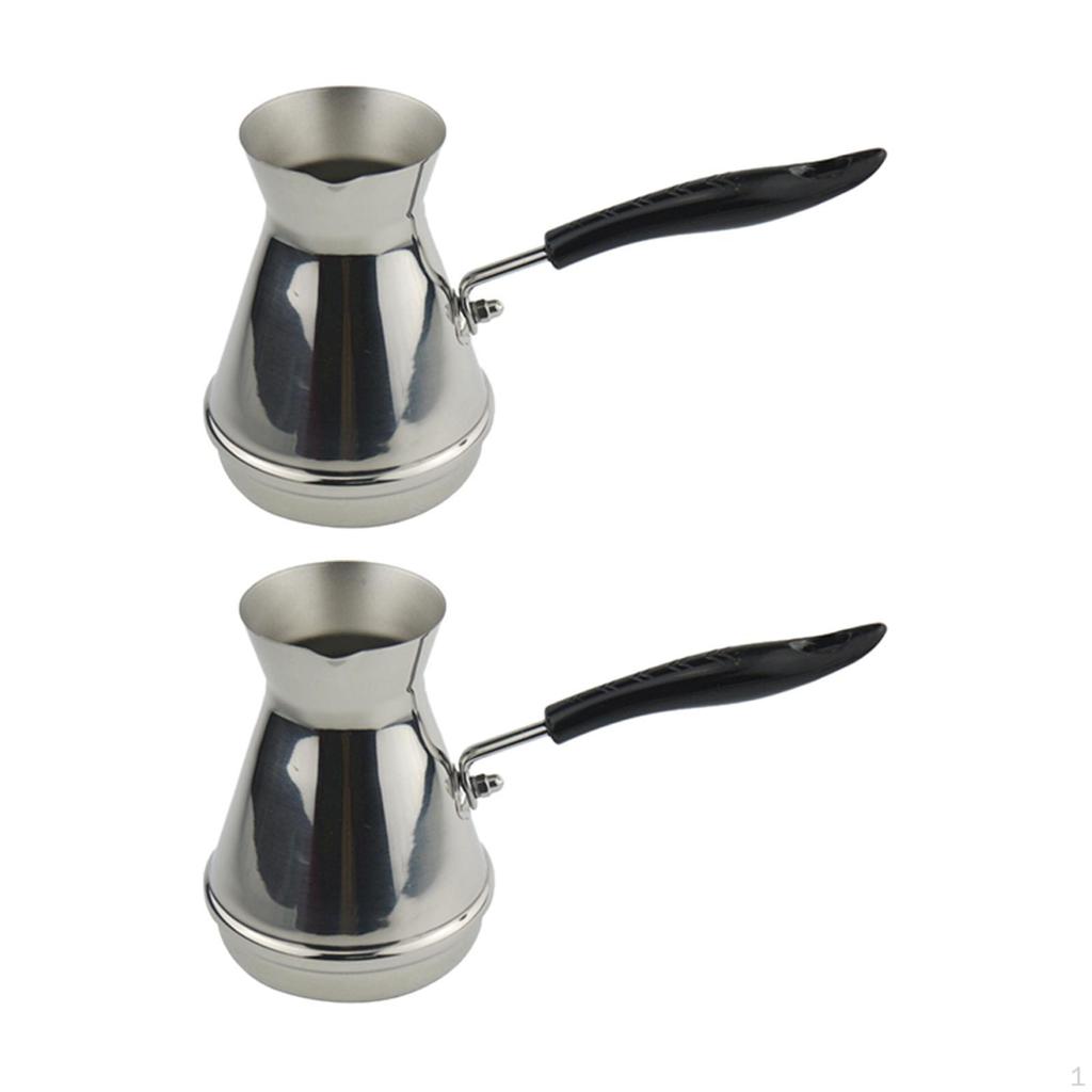 Milk Warmer Small Butter Melting Pot with Spout, Stainless Steel Turkish Coffee Pot, Espresso