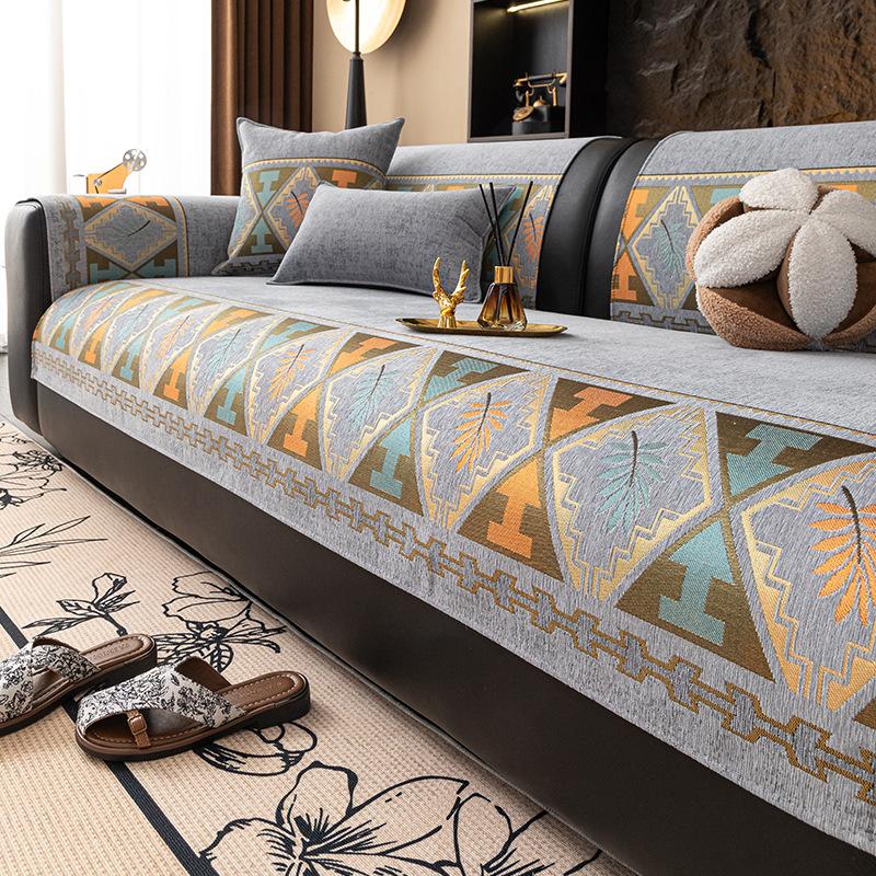 New Sofa Towel Sofa Dust-Proof Full Cover One-Piece Four-Season Universal Rental House Sofa Cushion Cover All-Inclusive Cushion