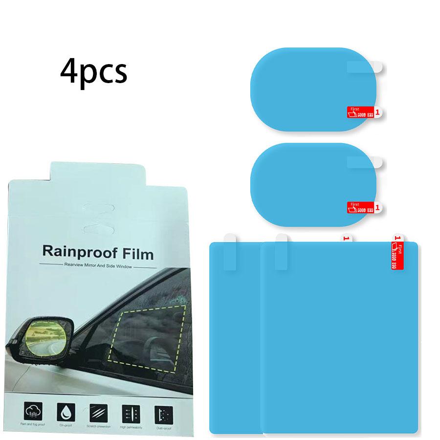 

4pcs Car Rearview Mirror Film, Anti-Rain Fog Waterproof PET Clear Film PET