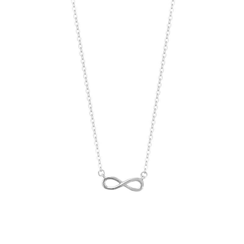 

Нежное 8-буквенное ожерелье для женщин, изысканное, в стиле INS, маленькое, свежее, усовершенствованное, простое, с цепочкой для воротника