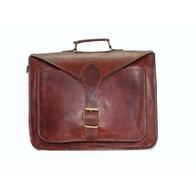 Leather Satchel Genuine Vintage Messenger Shoulder Seprate Laptop Briefcase