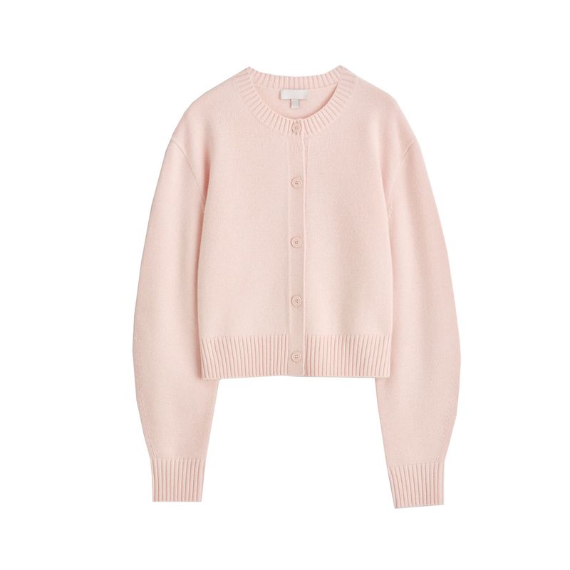 CS Autumn New Women clothes Standard Version Type Wool Blend round Neck Long sleeve Cardigan 1294776