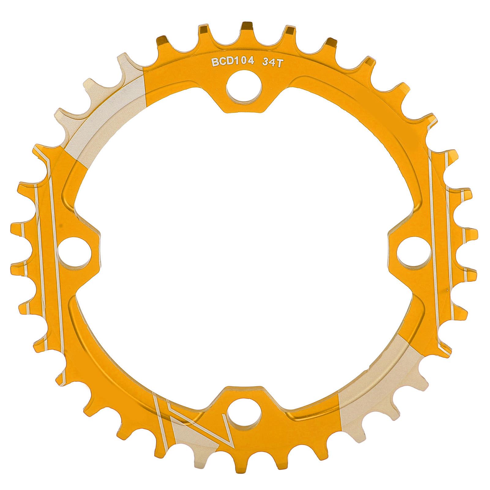Lebycle 34T Mountain Bike Chain Wheel Rustproof Aluminum Alloy Positive and Negative Tooth Disc