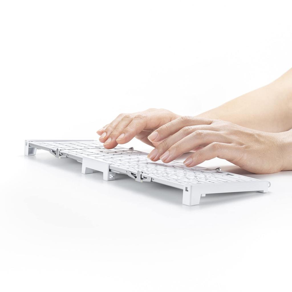 SANWA SUPPLY Bluetooth Foldable Full Keyboard (White) SKB-BT35W
