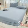 Autumn/Winter Thick Solid Color Cotton Flannel Fitted Sheet & Dust Cover
