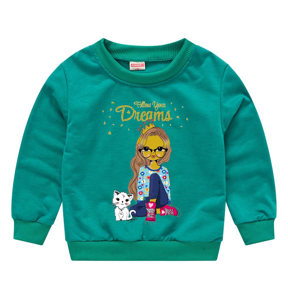 

Весенне-осенний детский свитер с рисунком для мальчиков и девочек 1-7 лет, милый топ с круглым вырезом и длинными рукавами 130cm