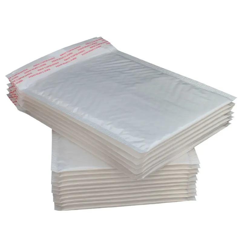 50Pcs White Foam Envelope Bag Mailers Padded Shipping Envelope with Bubble Mailing Bag Christmas Package Gift