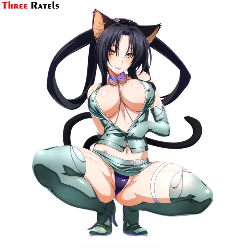 

Три Ratels FC327 Средняя школа DxD Kuroka Симпатичный мультфильм 3D Наклейки для автомобильного шоссейного велосипеда наклейки наклейки