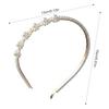 Women Retro Pearl Hairband Lightweight Alloy Headband With Elegant Design For Daily And Formal Occasions