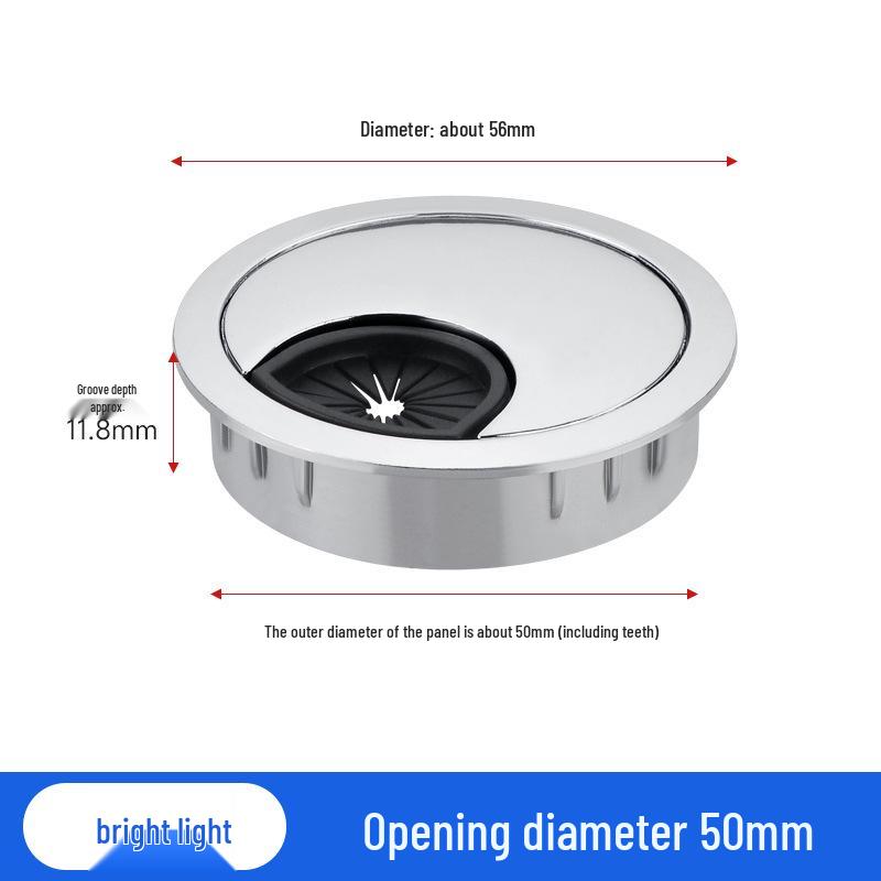 Round Desktop Wire Box Decorative Cover - Computer Desk Cable Routing Plate