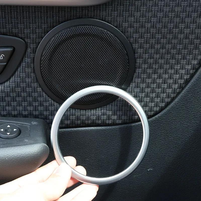 For BMW X1 X2 F47 F48 2016- ABS Carbon Fiber Car Door Speaker Ring Frame Cover Trim Stickers Interior Car Accessories