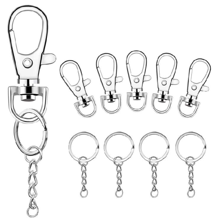 

100Pieces DIY Keychain Kit with Swivel Snap Hooks for Key Rings for Kid DIY Keyc 1