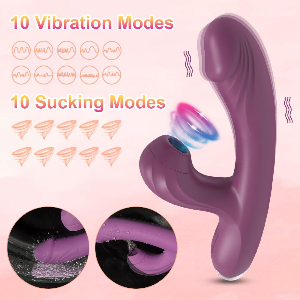 Kvinners G-punkt Vibrator Klitoris Sugekopp Kraftig Klitoris Vakuum Stimulator Silikon Vibrerende Kvinnelig Onani Sexleketøy Par
