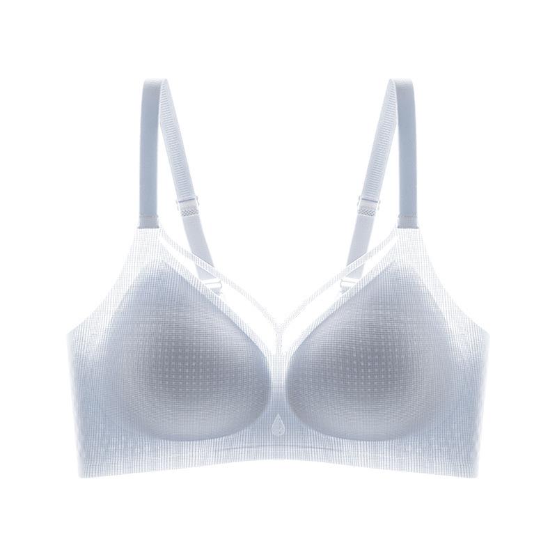 Women's Wire-Free Breathable Seamless Lingerie: Ultra-Thin Cool-Feel Bra for Small Chests, Summer Style