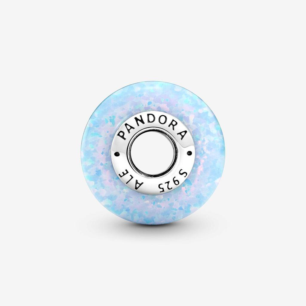Pandora Opaleszierender Ozeanblauer Charm