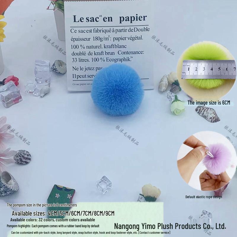 Imitation Rabbit Fur Pom-Poms: 4cm, 6cm, 7cm DIY Plush Balls for Jewelry, Clothing, Hats, Shoes, Bags, and Trims