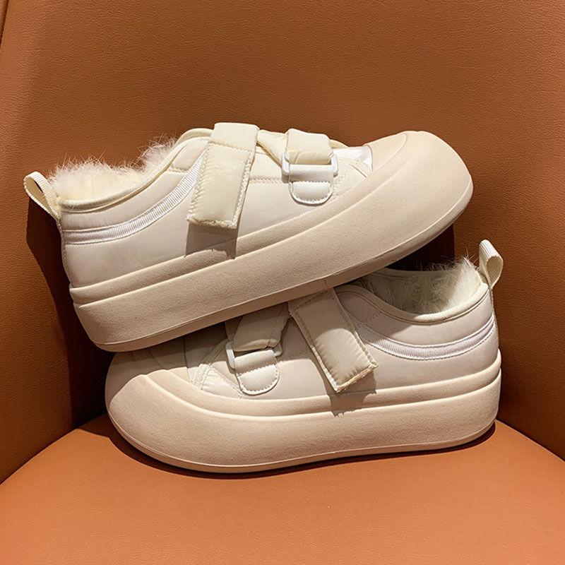 

Женские туфли-хлебушки с большой головой, на липучках, на платформе, с увеличением высоты, женские универсальные повседневные туфли на весну и осень 40