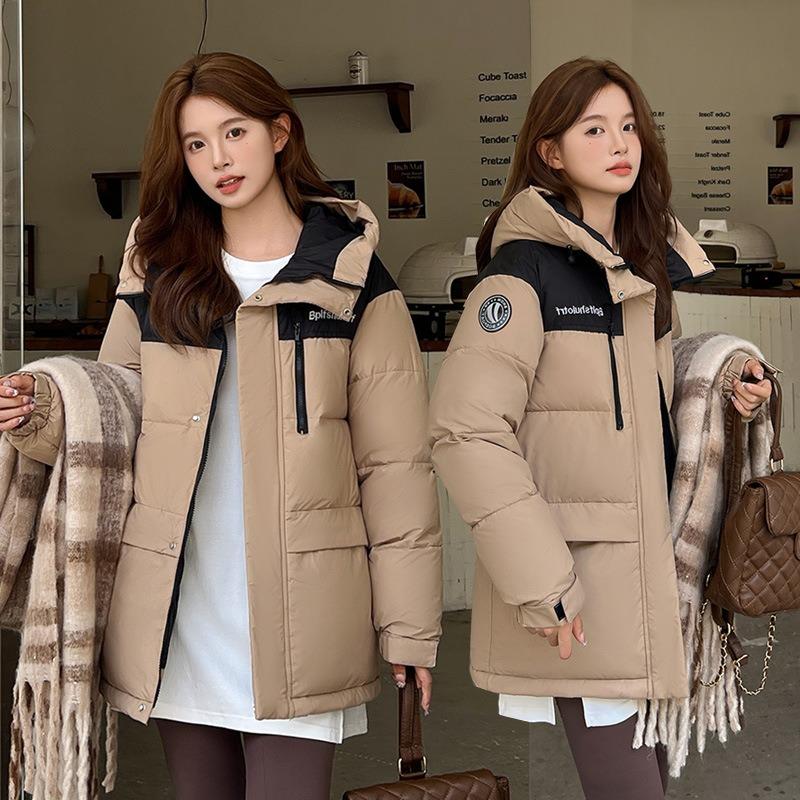 Padded Clothes Women's Loose Padded Jackets New Splicing Bread Clothes Winter Thickened Down Padded Clothes Tide