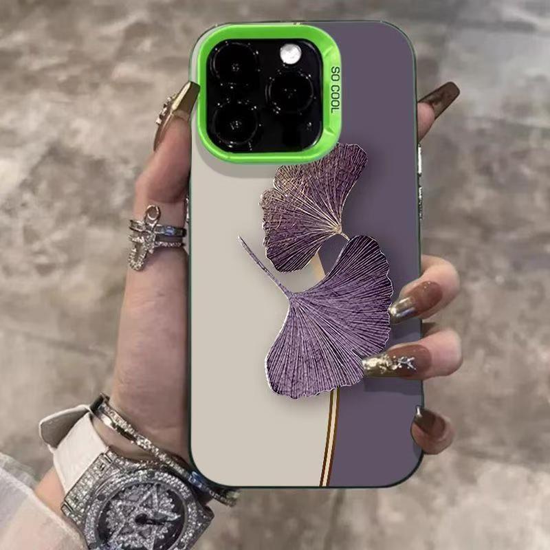 Color silver shell ginkgo biloba suitable for Apple 11promax niche iPhone11pro Europe and America 11 anti-drop 11 personality 1