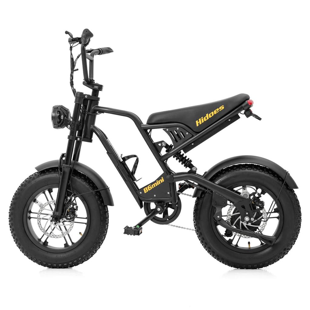 Hidoes HD-B6 Mini E-Bike con Gomme Grasse Motore 500W Batteria 48V10.4Ah Ruote Grasse Larghe da 16 Pollici Mini E-Bike Tutti i Terreni Uso Quotidiano All'Aperto