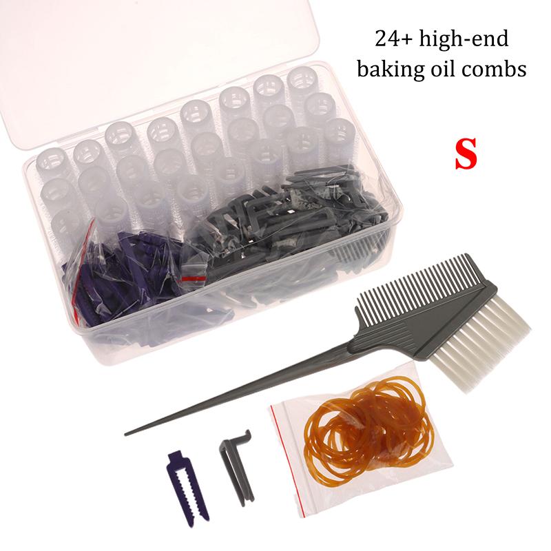 

24 шт./комплект бигуди для завивки корней волос с зажимами и резинками салонные нейлоновые бигуди с крючками и петлями набор инструментов для укладки волос S