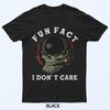 Fun Fact I Don't Care Skull Funny Quote T-Shirt