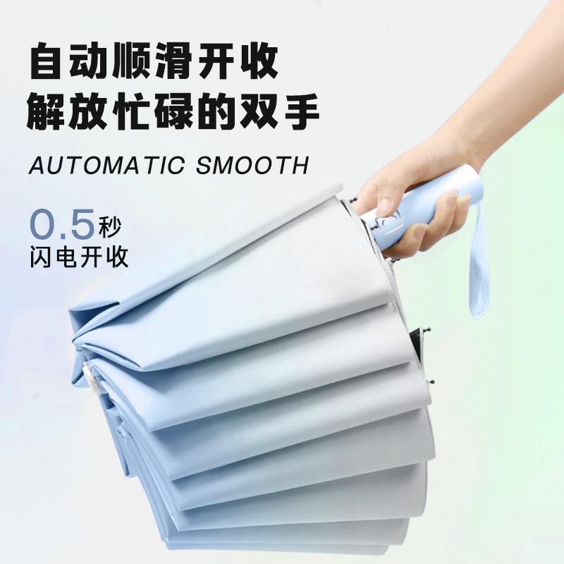 Automatic umbrella, large enlarged and thickened folding umbrella, weather and rain, women's parasol, sun protection umbrella, UV protection